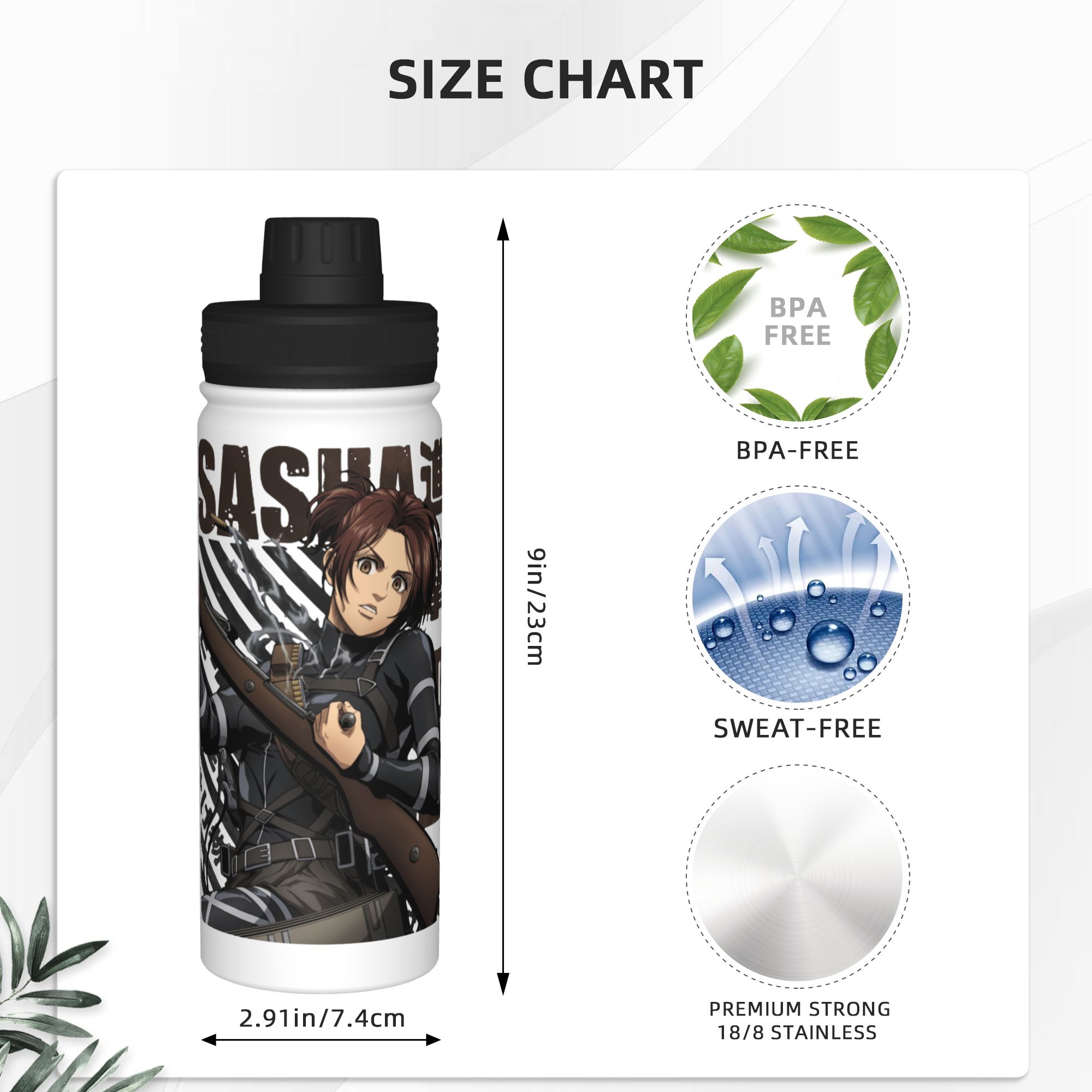 Attack on Titan 18OZ Spor Yalı - Sports Water Bottle Insulated incelemesi ve fiyatı